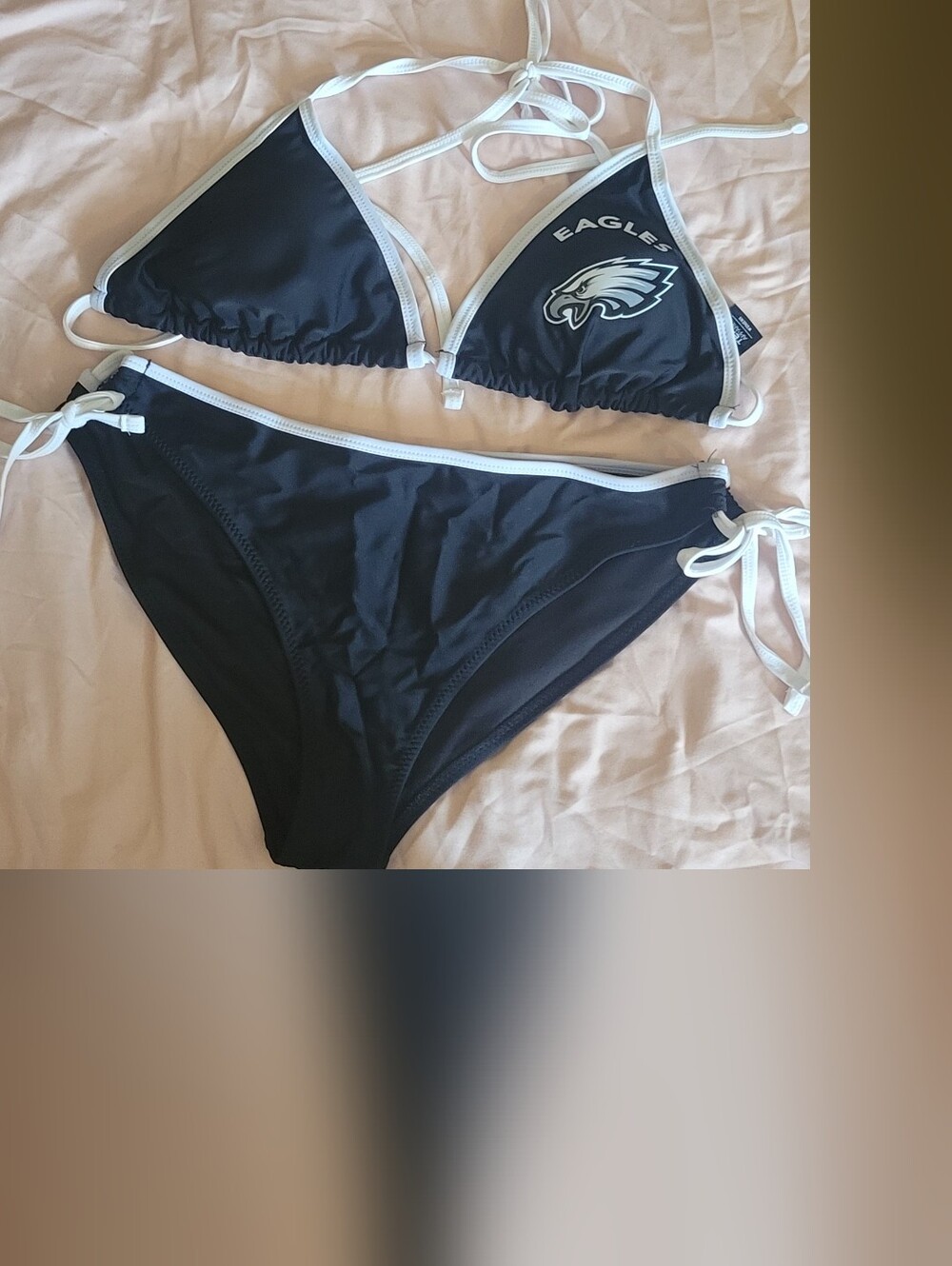 NFL Philadelphia Eagles Women's Bikini Swimsuit + 2 Pairs of Socks Bundle | Size